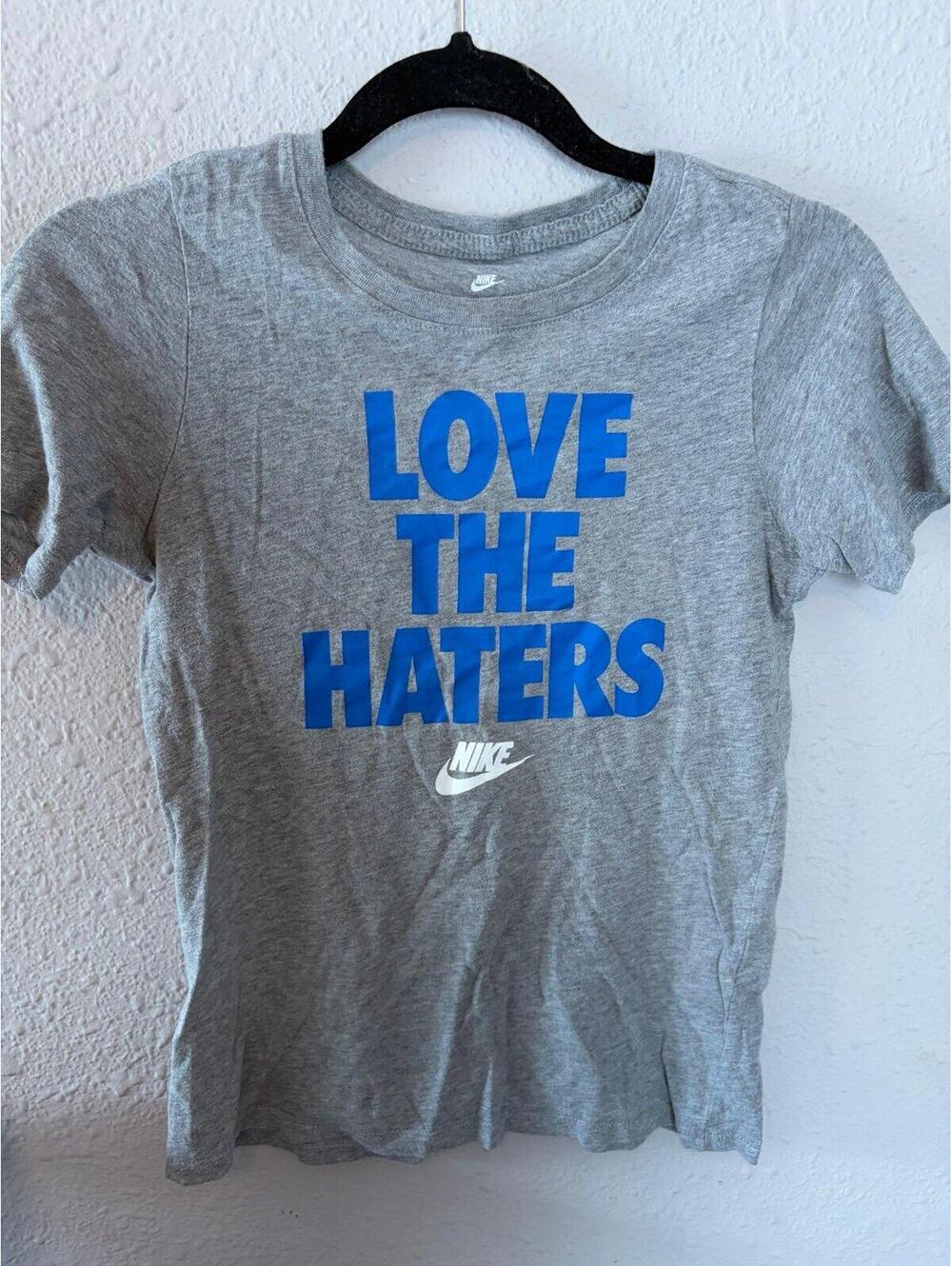 Youth Nike Love the Haters Grey Tee size boys M